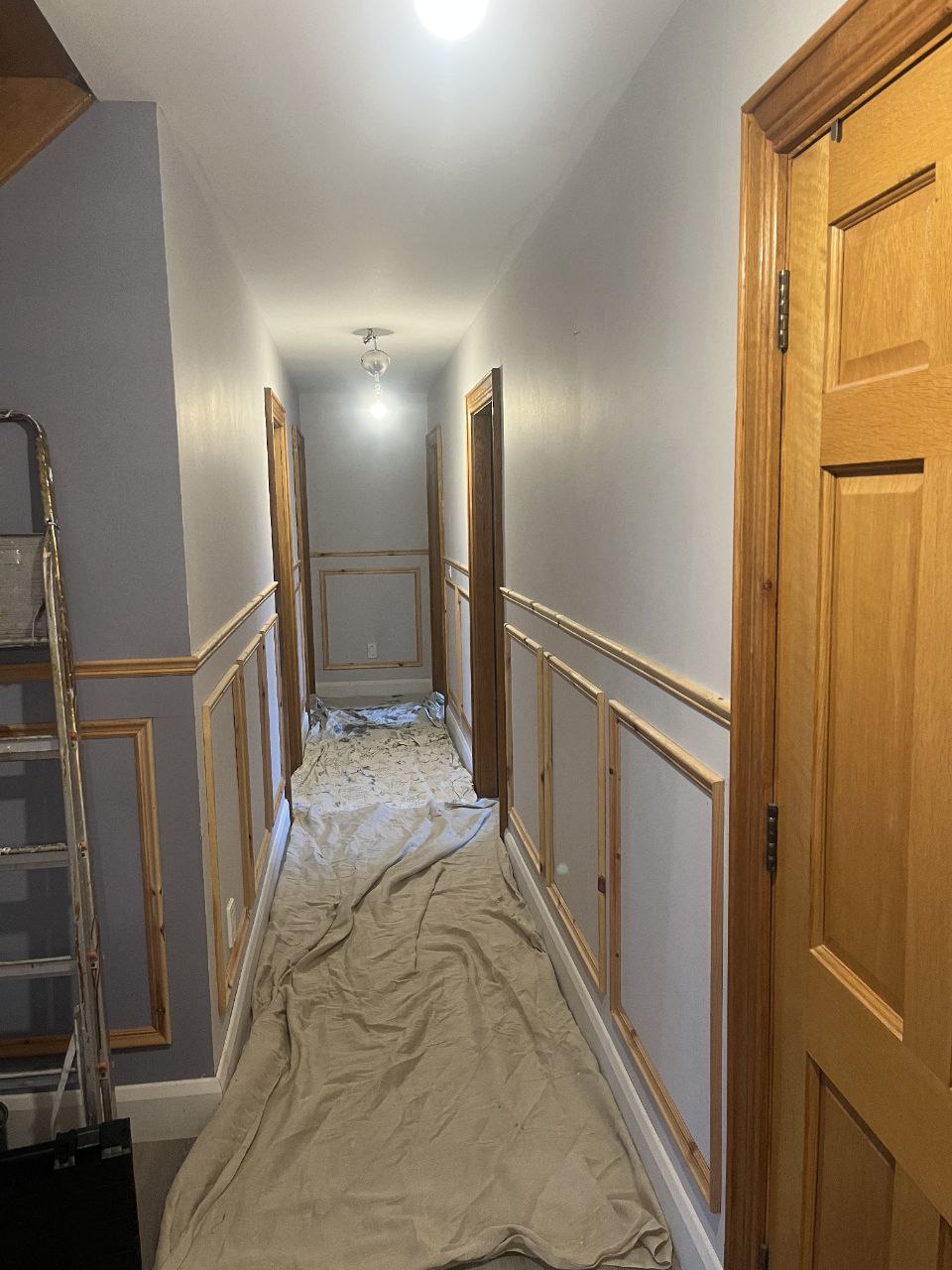 Interior painting before renovation